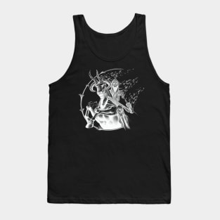 Death Warrior Riding a Mythical Beast while Disintegrating Tank Top